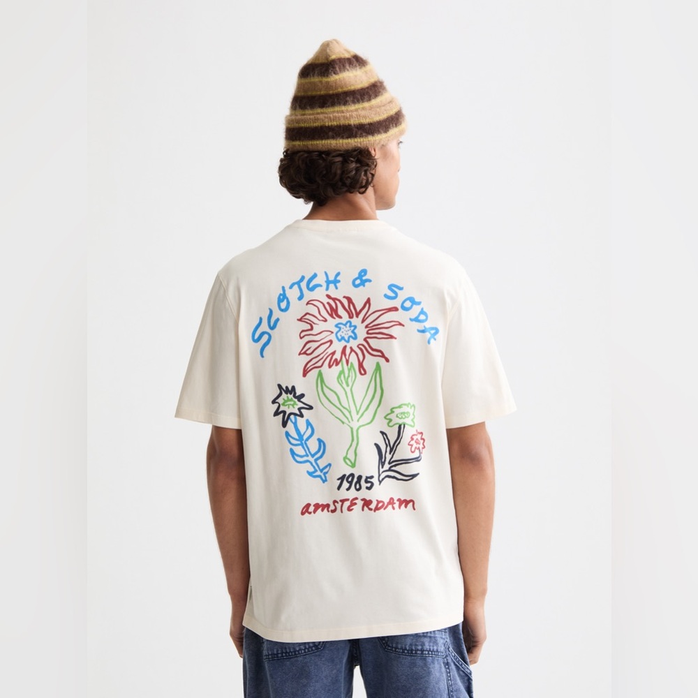 Scotch & Soda | REGULAR-FIT FRONT AND BACK ARTWORK T-SHIRT size L. Like New - Picture 3 of 3